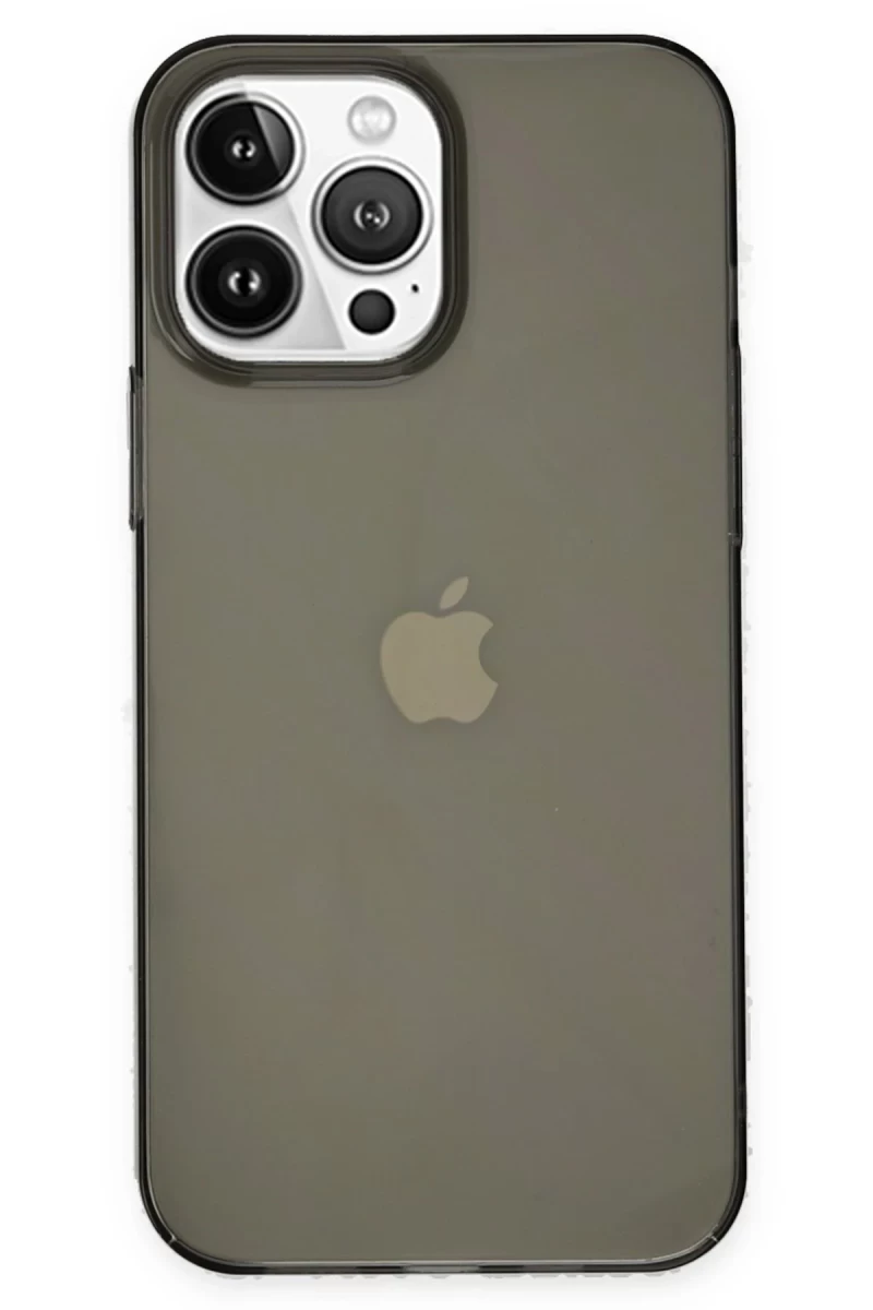 Apple iPhone 14 Pro Uyumlu Kılıf Pc Sert Şeffaf Kapak - Siyah