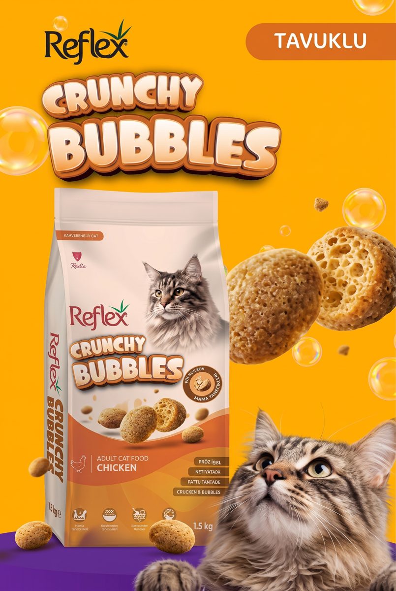 Reflex Crunchy Bubbles Tavuklu Kedi Maması 10 kg