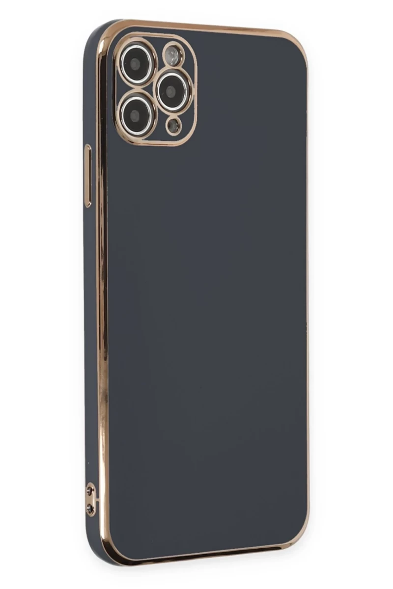 Apple iPhone 11 Pro Max Uyumlu Kılıf Volet Silikon - Siyah