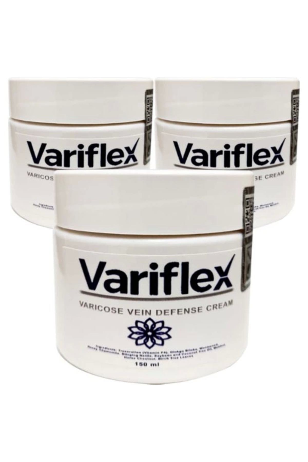 Variflex  3 Adet 150 ml Varicosel Cream Büyük Boy Bacak Kremi