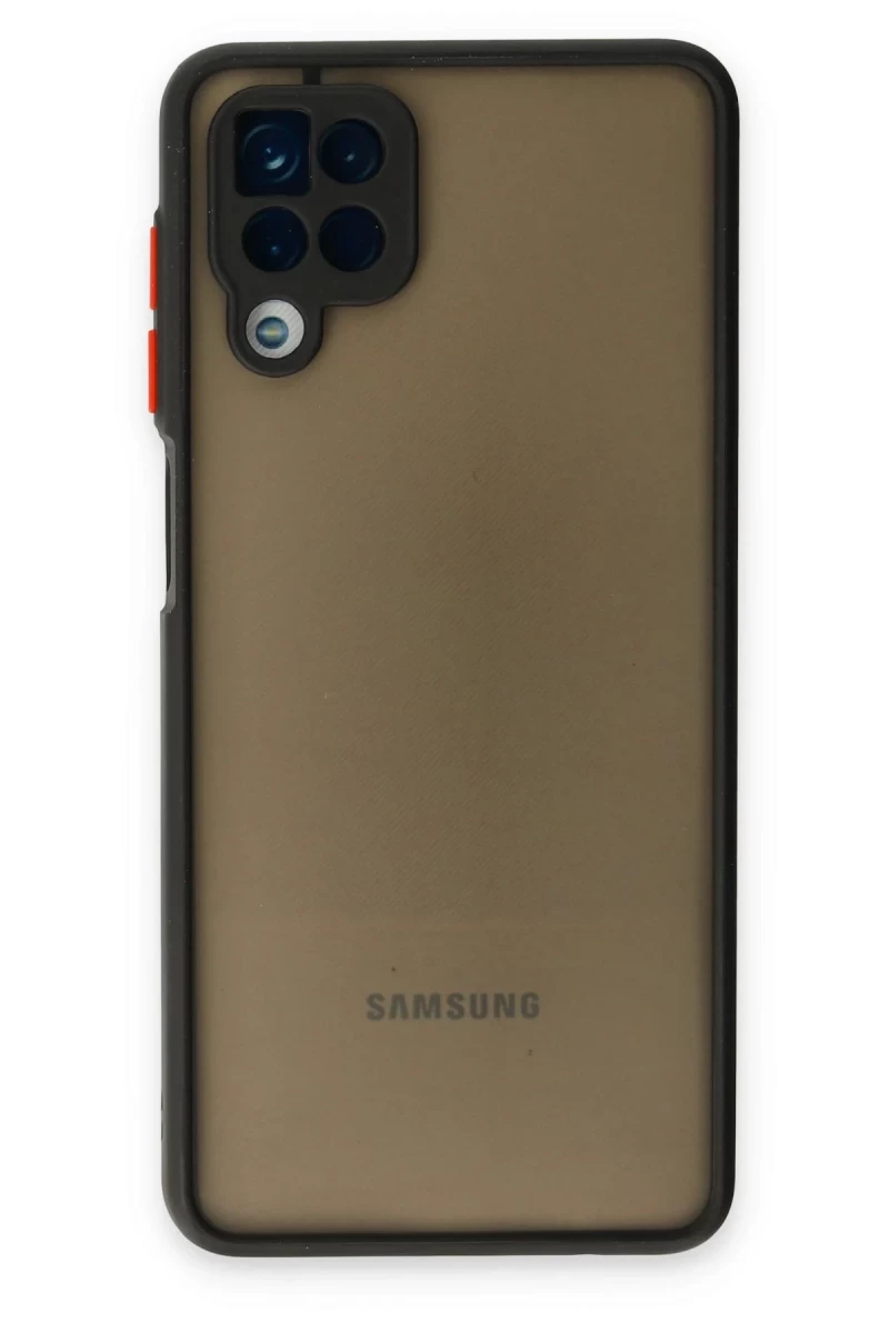 Samsung Galaxy A12 Uyumlu Kılıf Montreal Silikon Kapak - Siyah