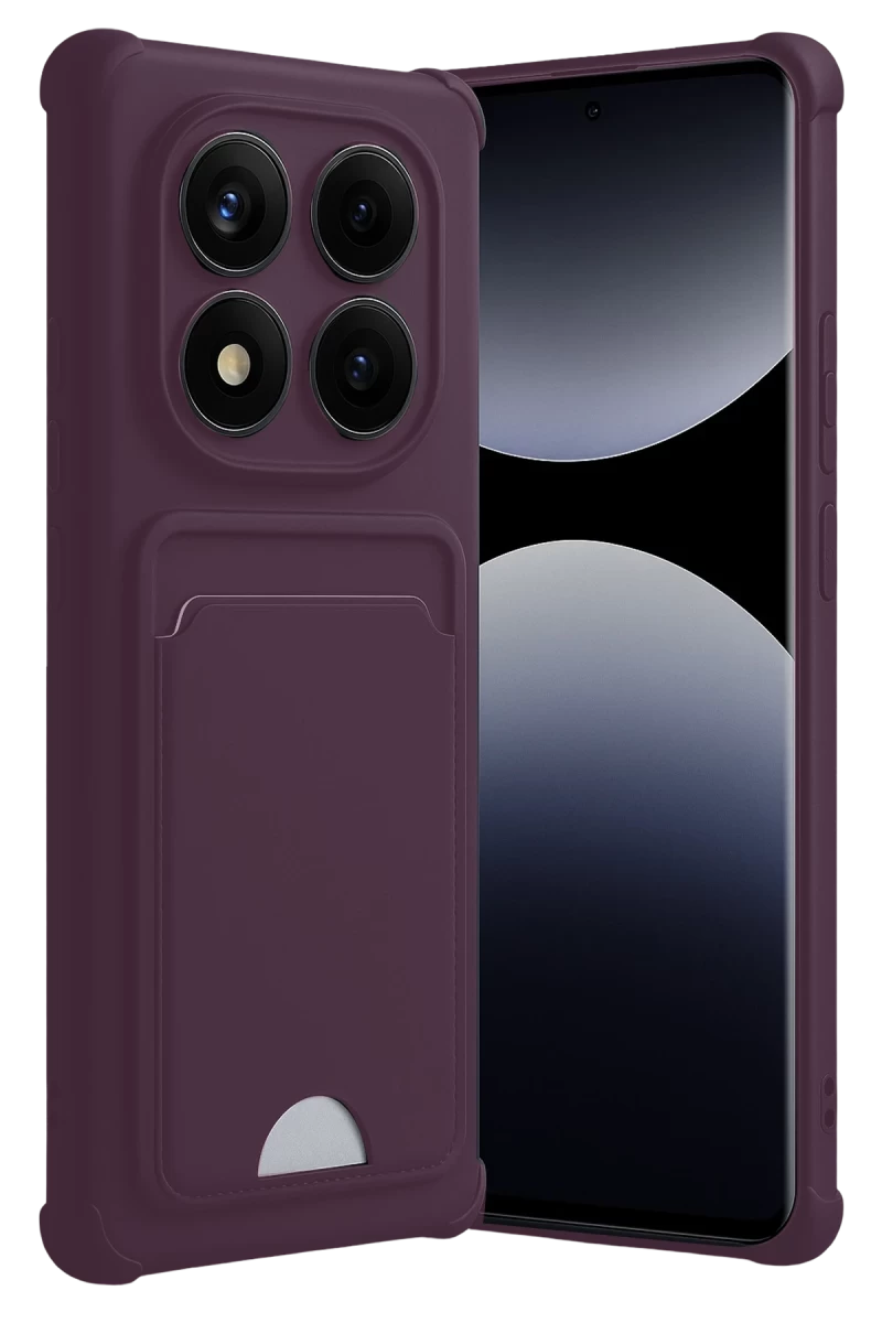 Xiaomi Redmi Note 14 Pro Plus Uyumlu Kelvin Kartvizitli Silikon - Derin Mor