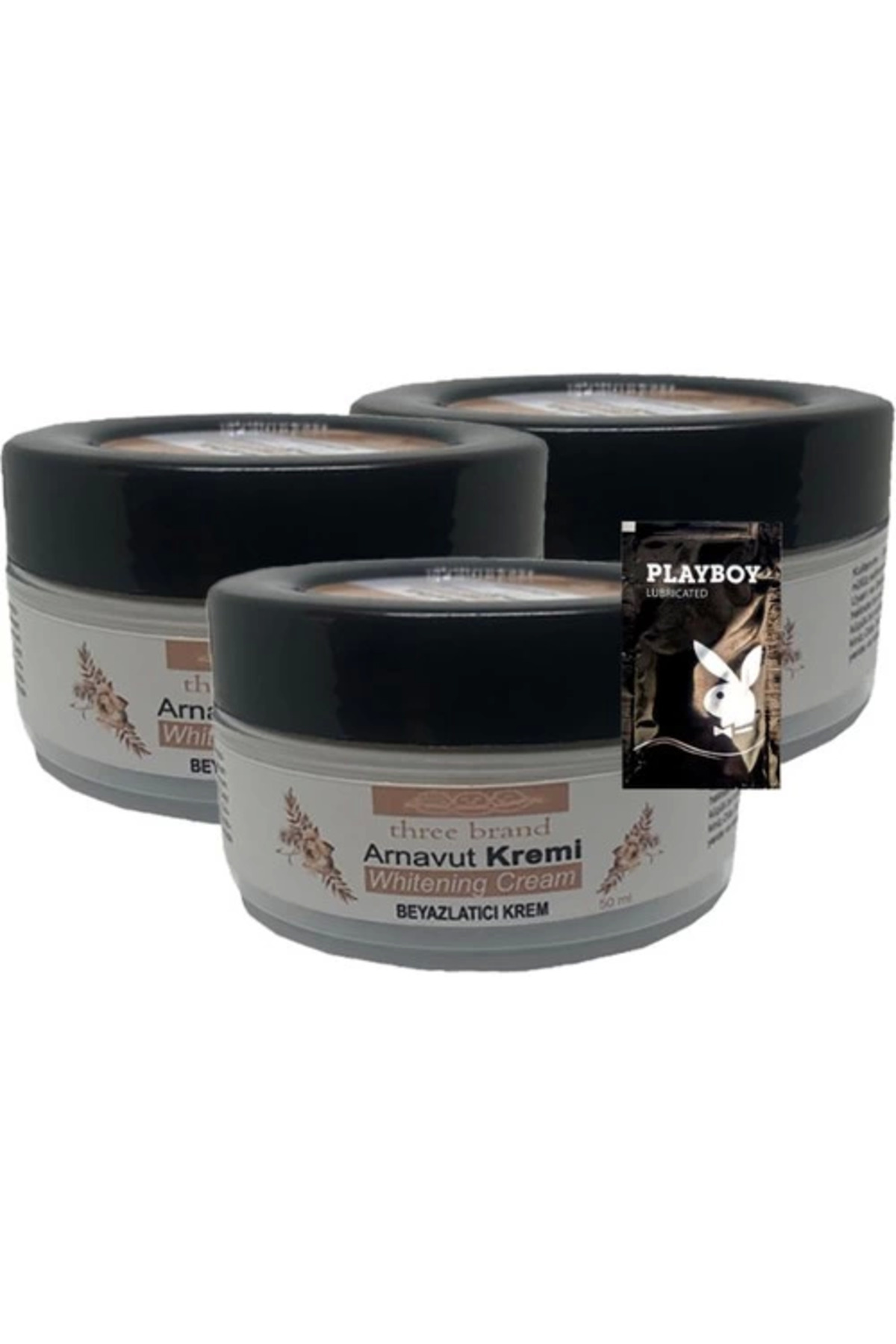 Three Brand Arnavut Kremi Whitening Cream 2+1 Bölgesel Aklık Kremi 50 ml + 1 Tane Hediye Jel