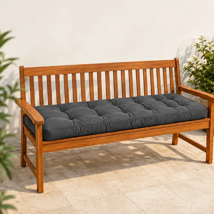 Kapitone Bank Minderi · 100 × 45 × 4 cm | Antrasit | Dış mekân