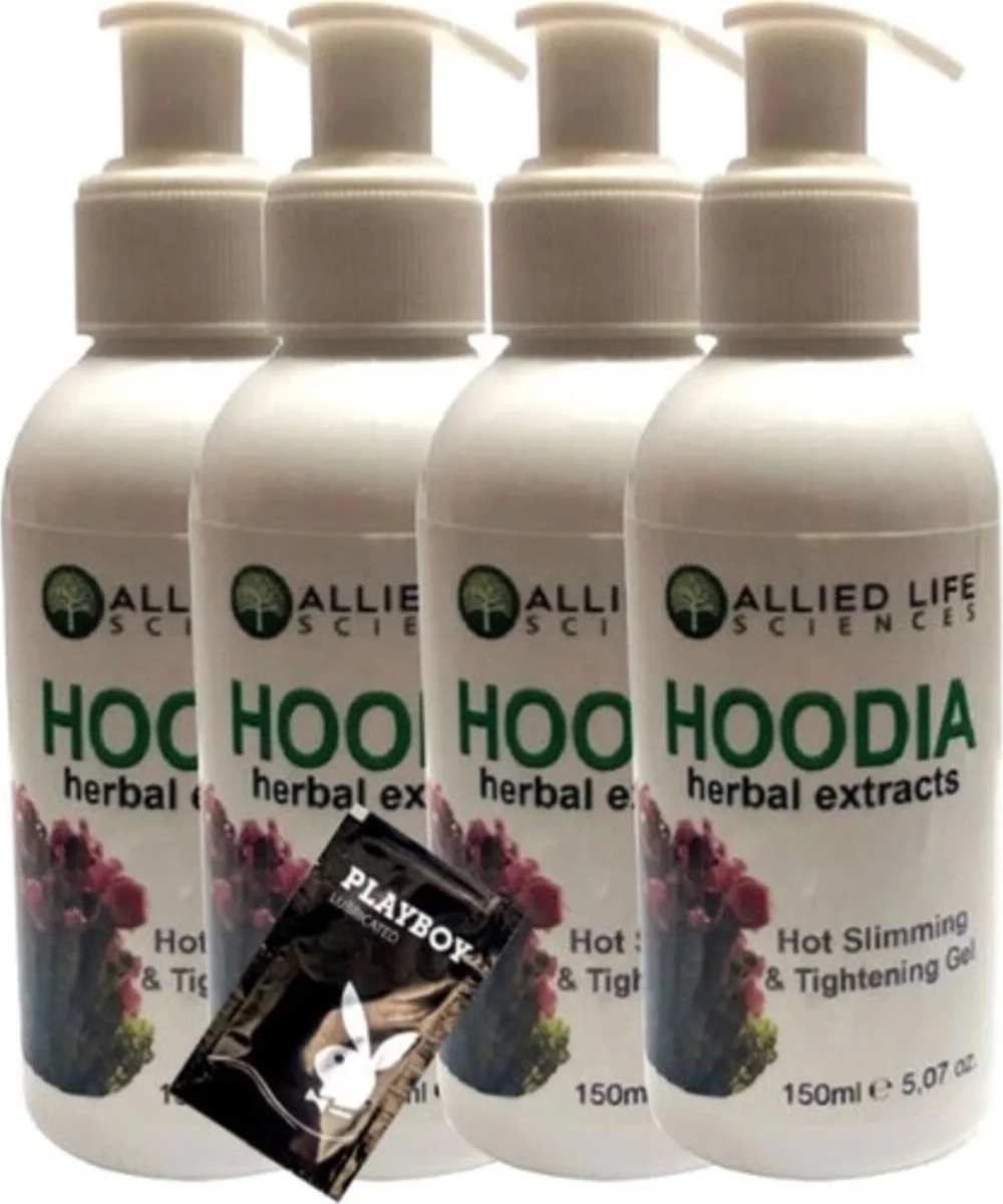 Süper Allied Life Sciences Hoodia Herbal Extracts Hot Slmmng & Tightnng Gel 150 ml x 4 Ad.+ Jel
