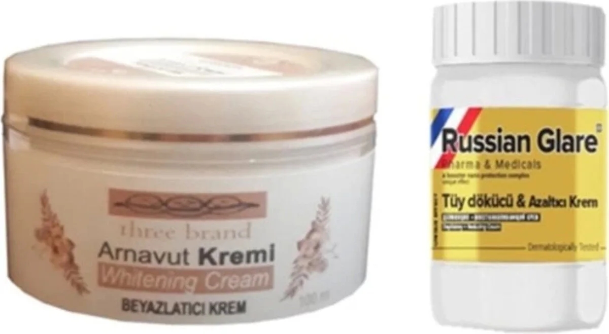 Three Brand 100 ml Arnavut  Kremi 1 Ad + Russıan Glare Tüy Dökücü Azaltıcı Merhem 50ML 1 Ad