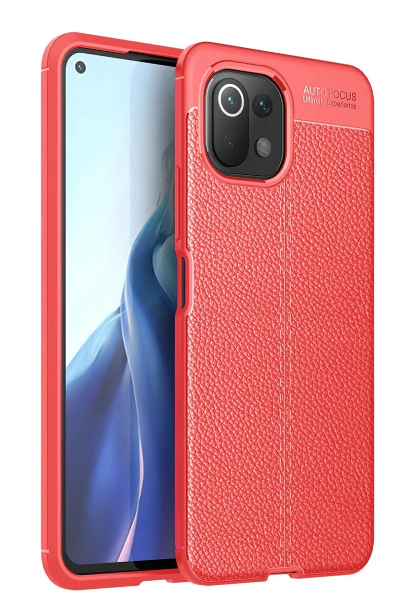 Xiaomi Mİ 11 Lite Uyumlu Kılıf Auto Focus Kapak - Kırmızı