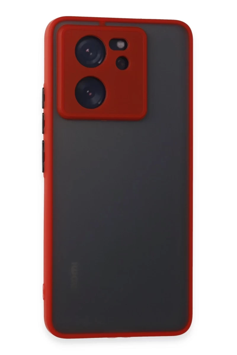 Xiaomi Mi 13T Pro Uyumlu Kılıf Montreal Silikon Kapak - Kırmızı