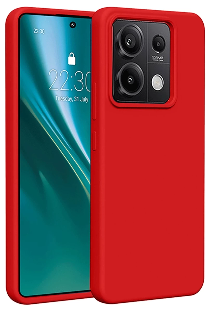 Xiaomi Redmi Note 13 Pro 4G Uyumlu Kılıf First Silikon - Kırmızı