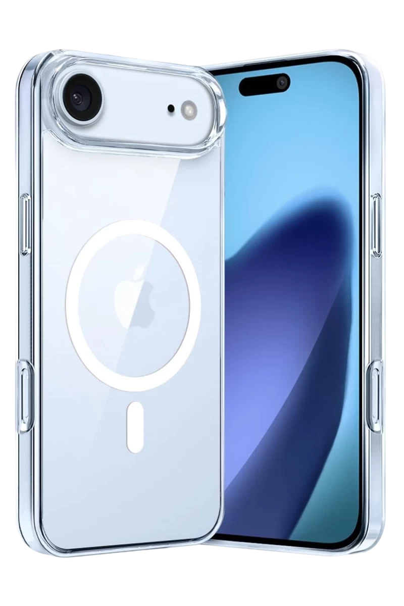 Apple iPhone 17 Uyumlu Air Uyumlu Combo Sert Şeffaf Magsafe Kapak - Şeffaf