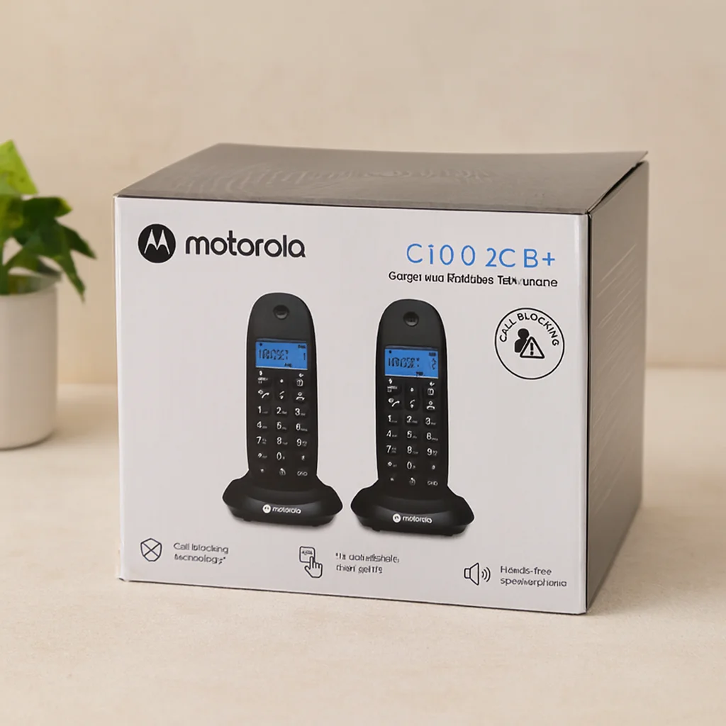 Kablosuz Dijital 2'li Telefon Seti - Arayan No Görme, 50 Hafıza (Siyah)