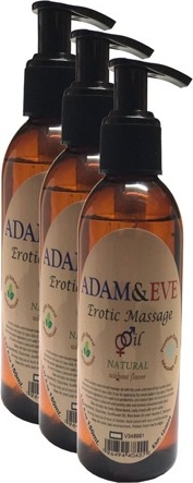 Adam & EAdam&EErkeklere Özel Sade Vücut Masaj Yağı Pure Edible Massage Oil 125ml 3 Adet