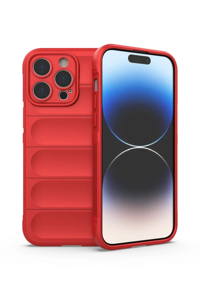 Apple iPhone 14 Pro Uyumlu Kılıf Optimum Silikon - Kırmızı