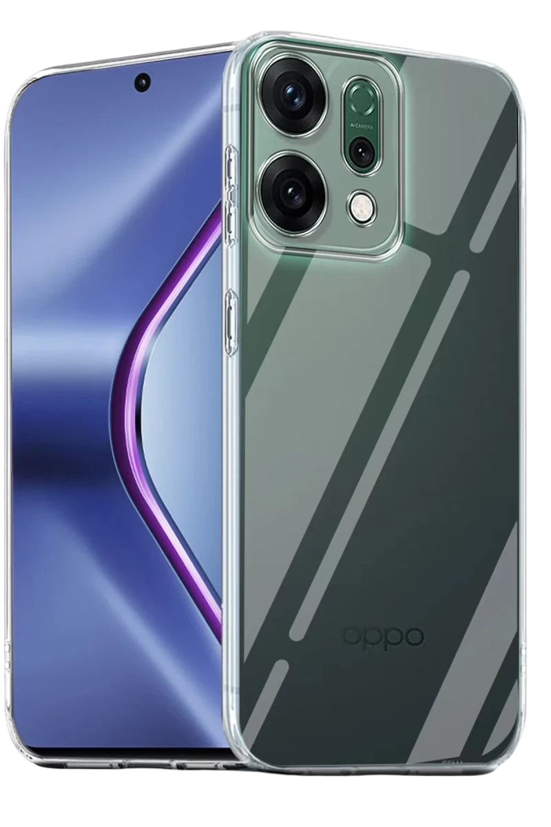 Oppo Reno 14 Uyumlu Kılıf Lüx Şeffaf Silikon - Şeffaf