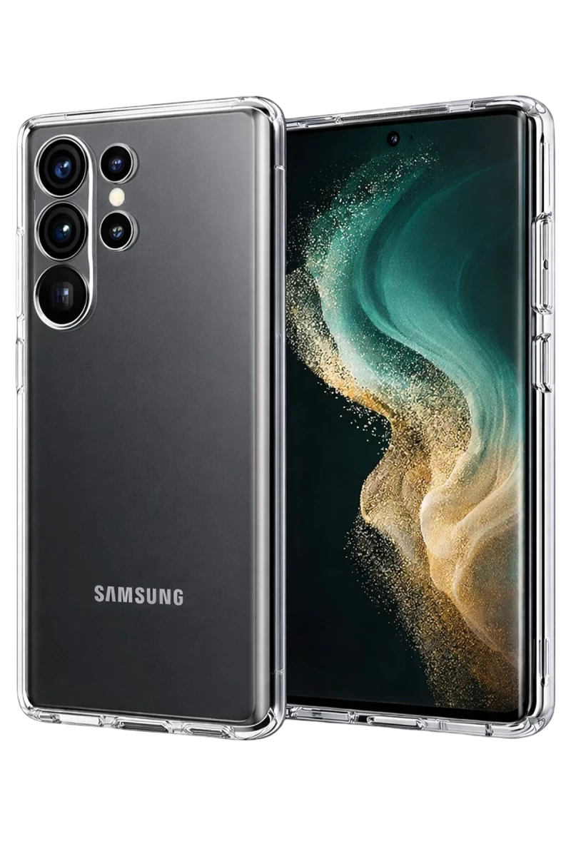 Samsung Galaxy S26 Ultra Uyumlu Lüx Şeffaf Silikon - Şeffaf