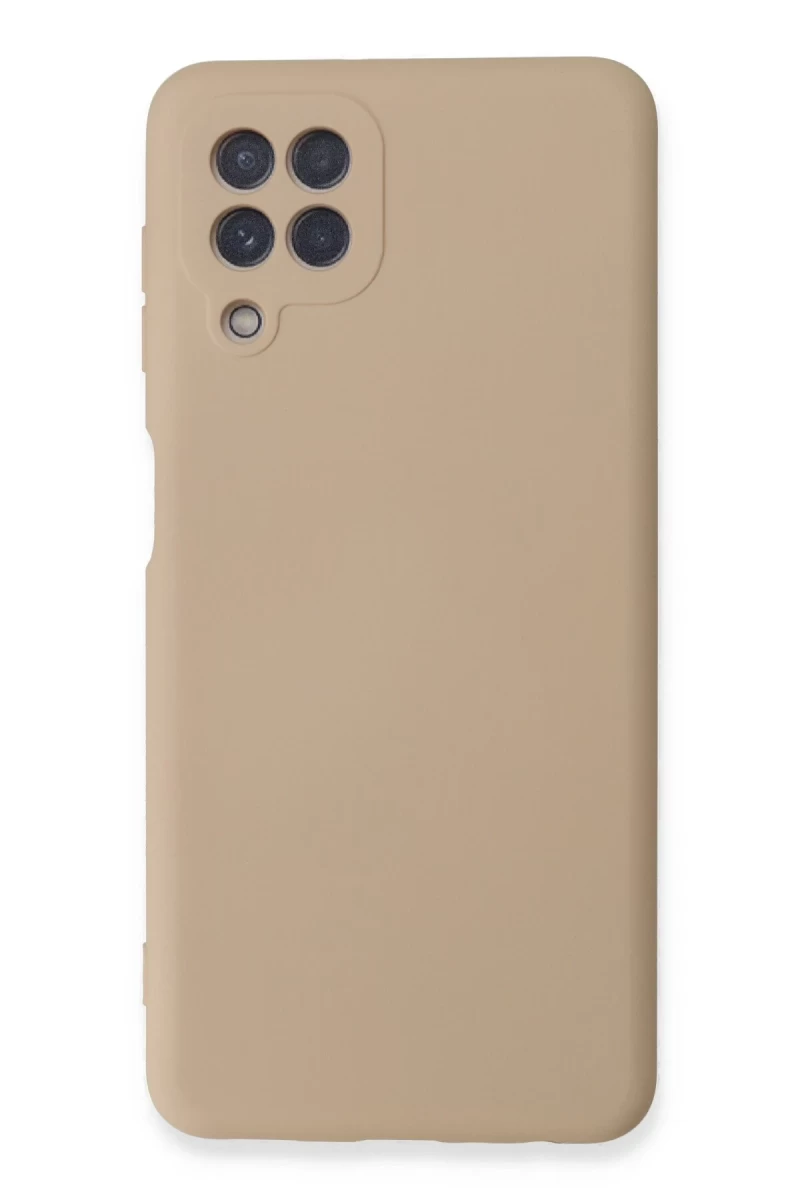 Samsung Galaxy A22 Uyumlu Kılıf Nano içi Kadife Silikon - Pudra