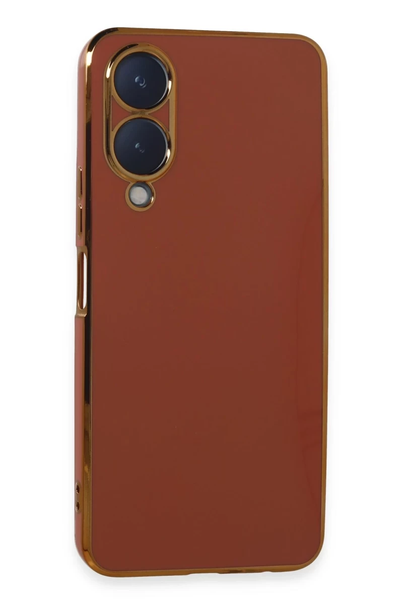 Vivo Y17S Uyumlu Kılıf Volet Silikon - Kırmızı