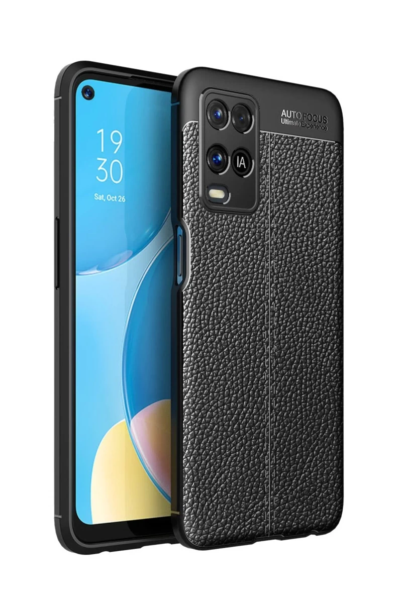 Oppo A54 4G Uyumlu Kılıf Auto Focus Kapak - Siyah