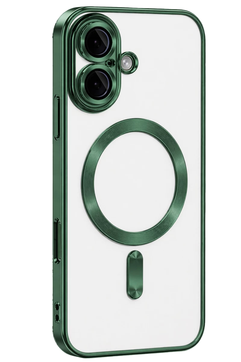 Apple iPhone 16 Uyumlu Kılıf Kross Magneticsafe Kapak - Koyu Yeşil