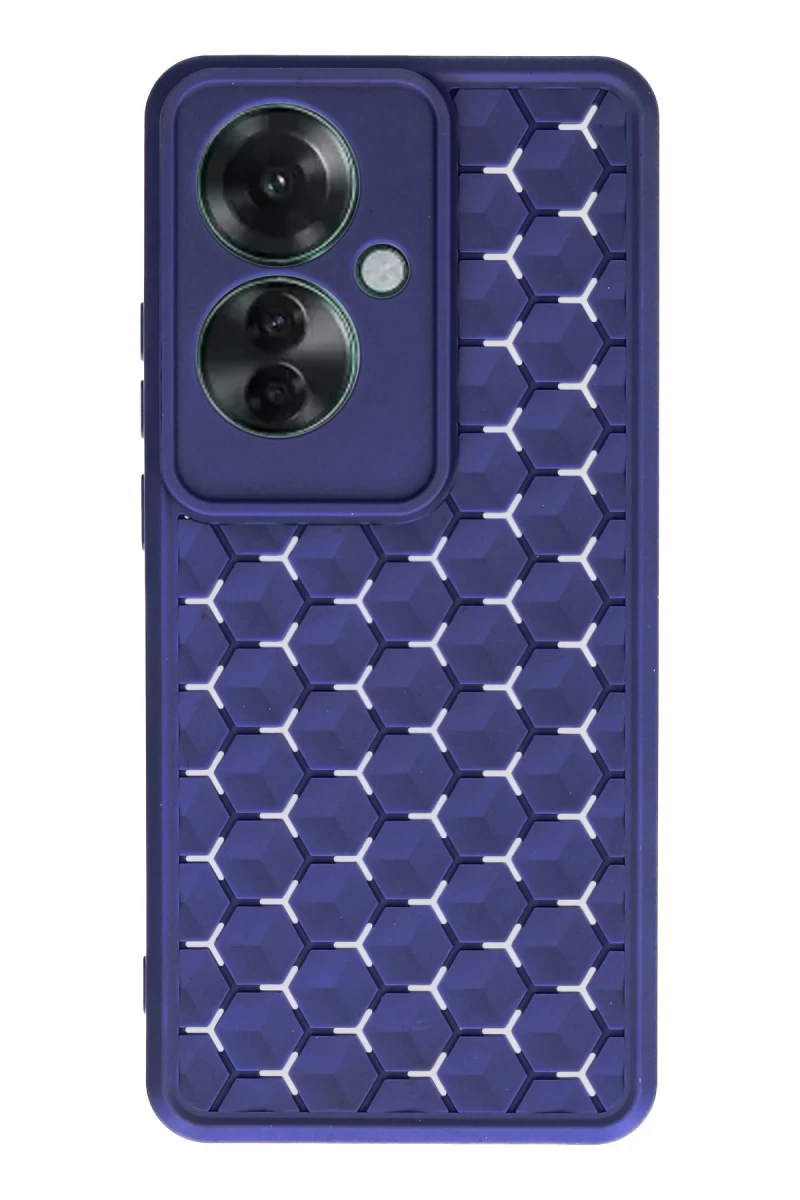Oppo Reno 11F Uyumlu Kılıf Petek Silikon Kapak - Lacivert