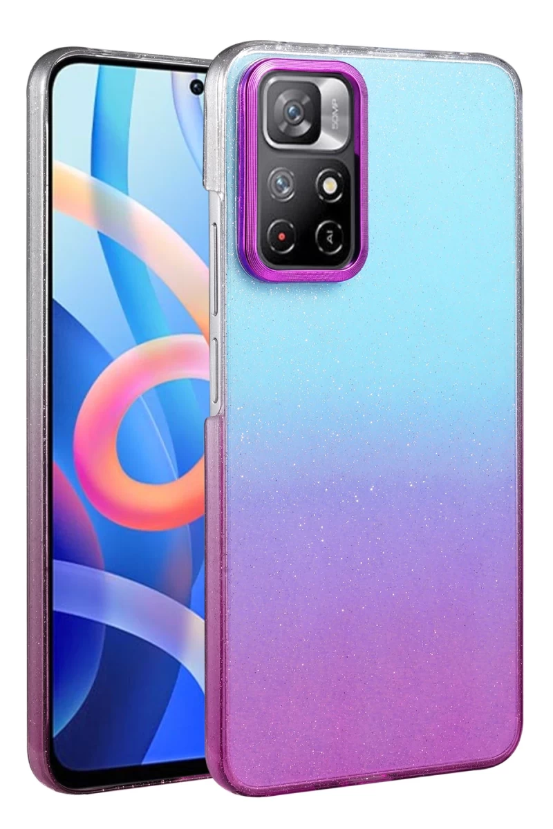 Xiaomi Redmi Note 11 Pro Uyumlu Glossy Kapak - Mor