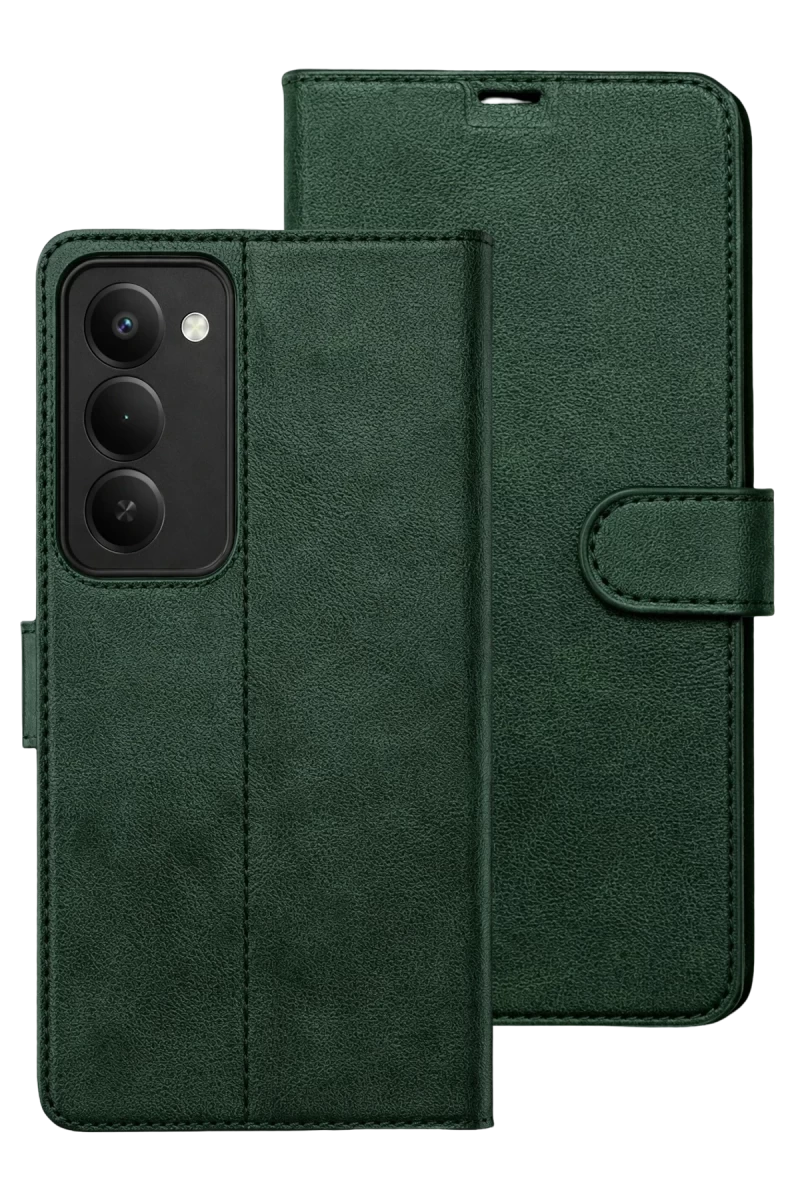Xiaomi Redmi 15 5G Uyumlu Trend S Plus Kapaklı Kılıf - Yeşil