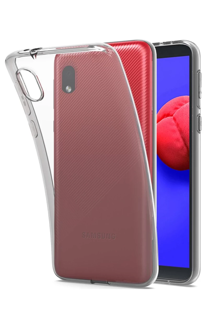 Samsung Galaxy A01 Core Uyumlu Kılıf Lüx Şeffaf Silikon