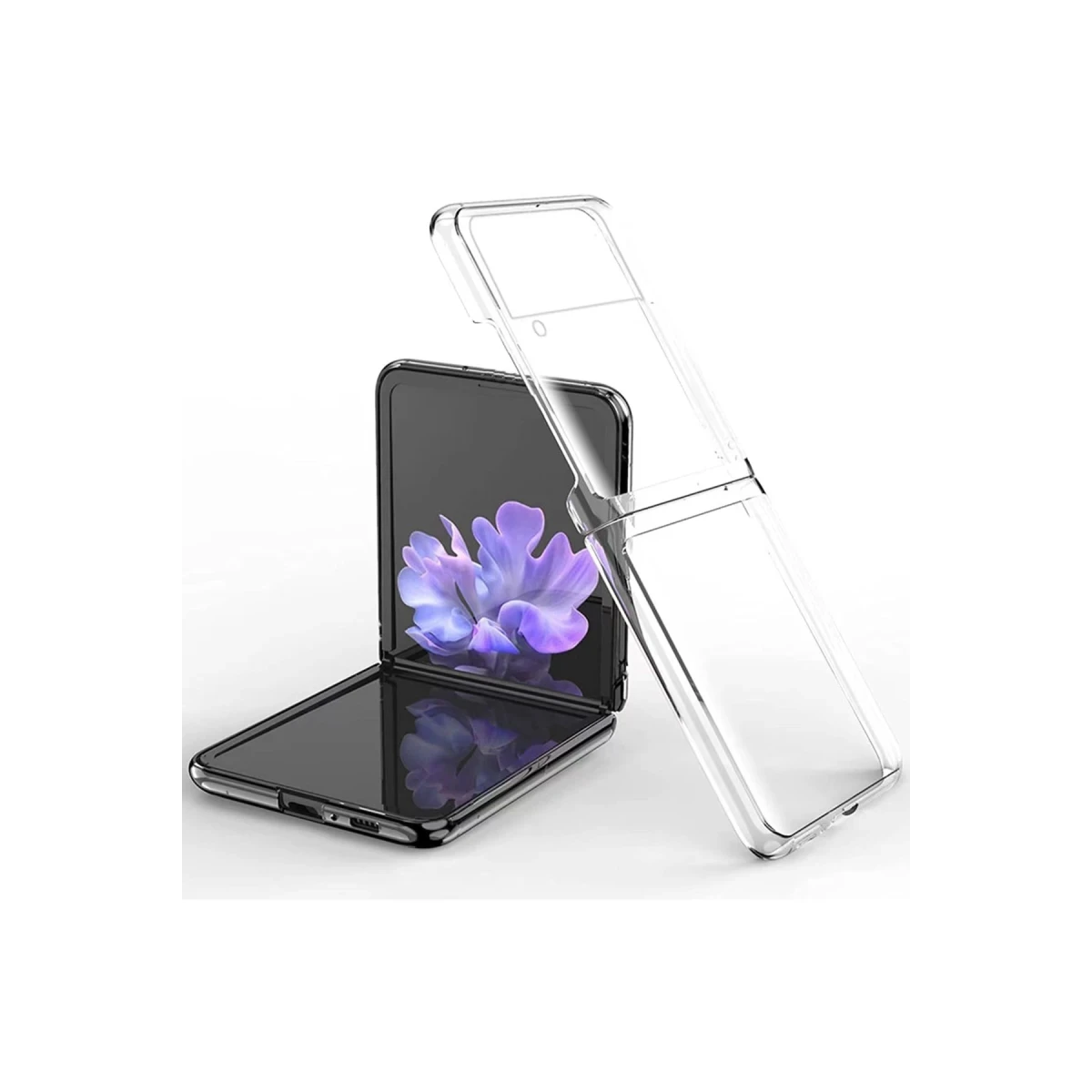 Samsung Galaxy Z Flip 3 Kılıf Fold TPU Silikon - Şeffaf