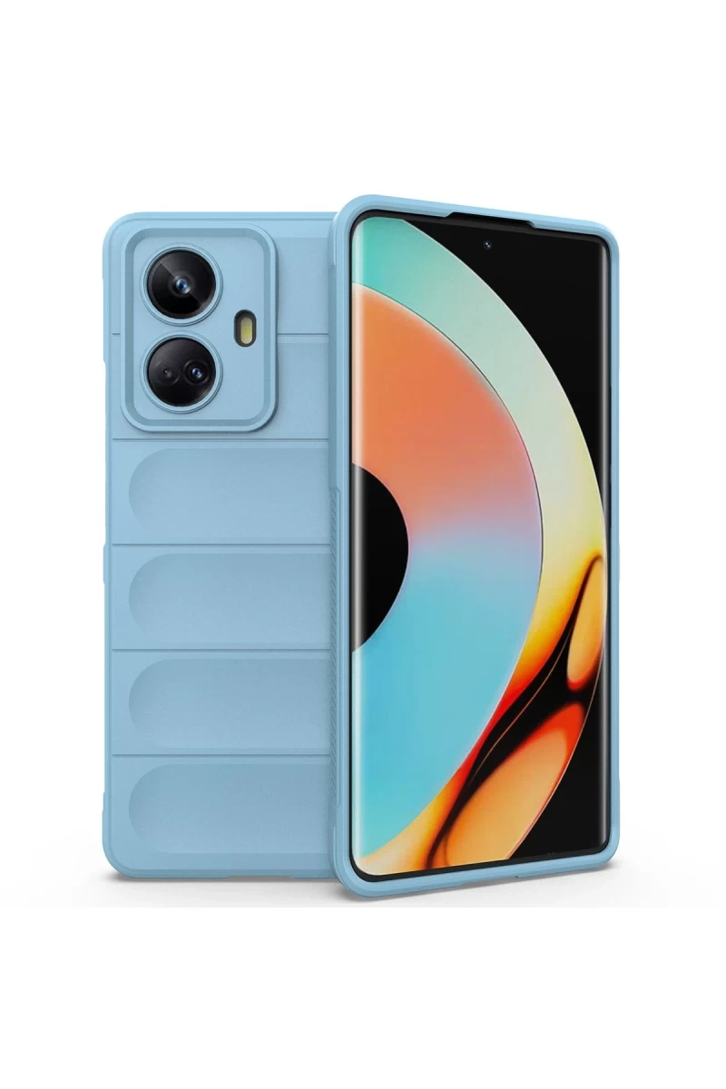 Realme 10 Pro 5G Uyumlu Kılıf Optimum Silikon - Sky Blue