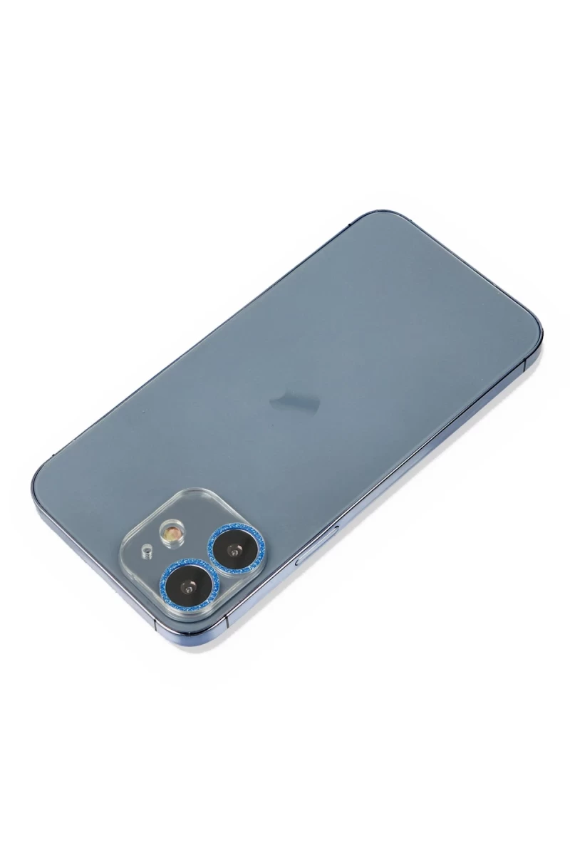 Apple iPhone 12 Mini Uyumlu Shine Kamera Lens Koruma Cam - Mavi