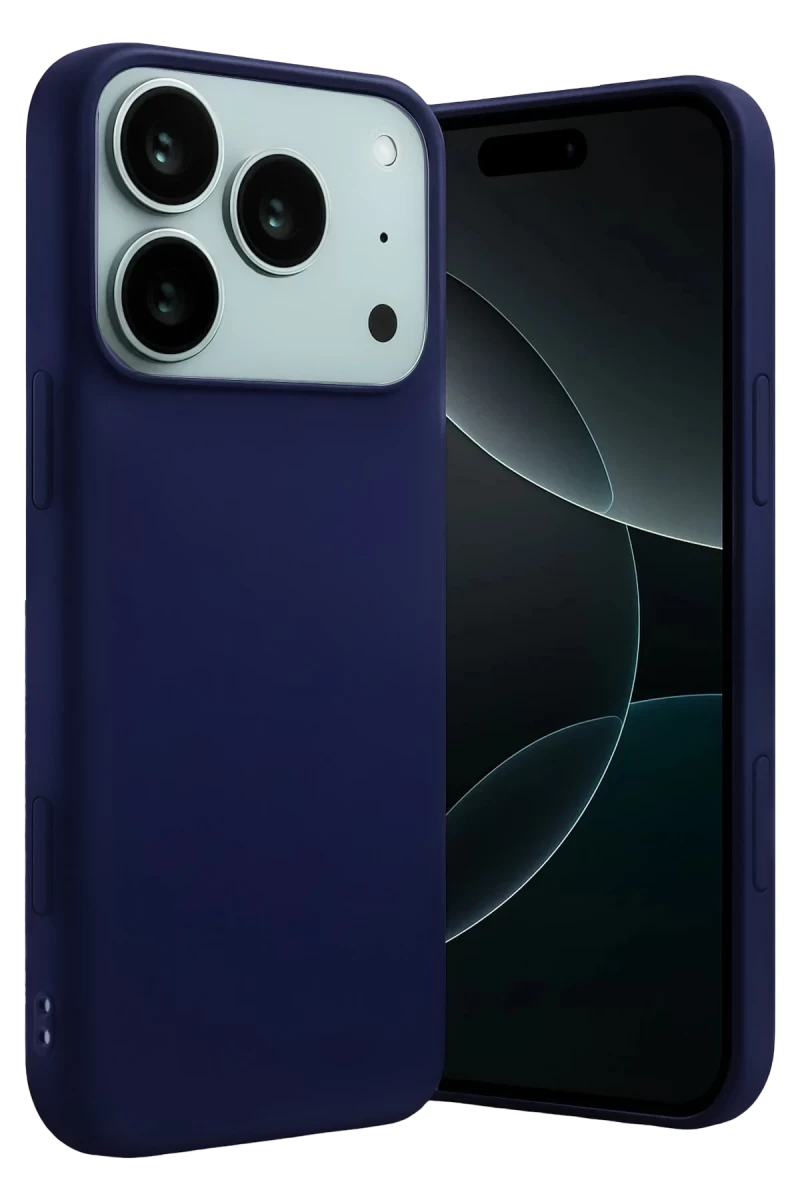 Apple iPhone 17 Pro Uyumlu Nano içi Kadife Silikon - Lacivert