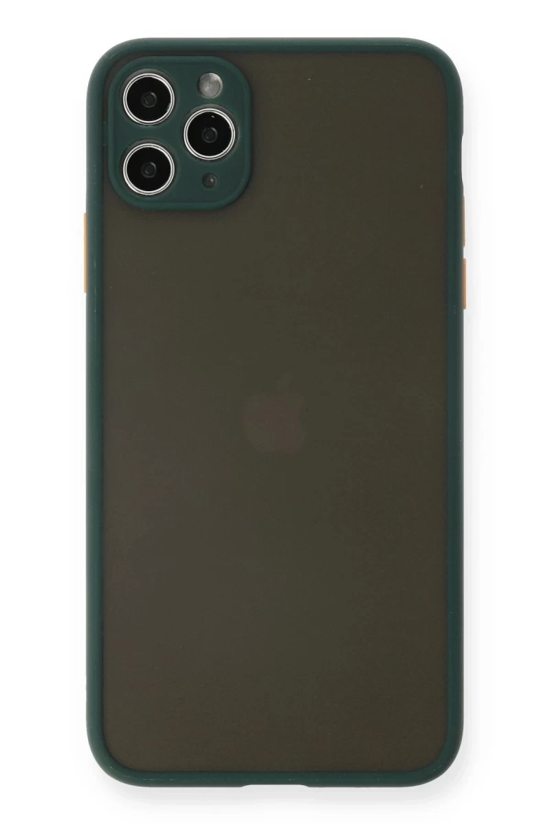 Apple iPhone 11 Pro Max Uyumlu Kılıf Montreal Silikon Kapak - Yeşil