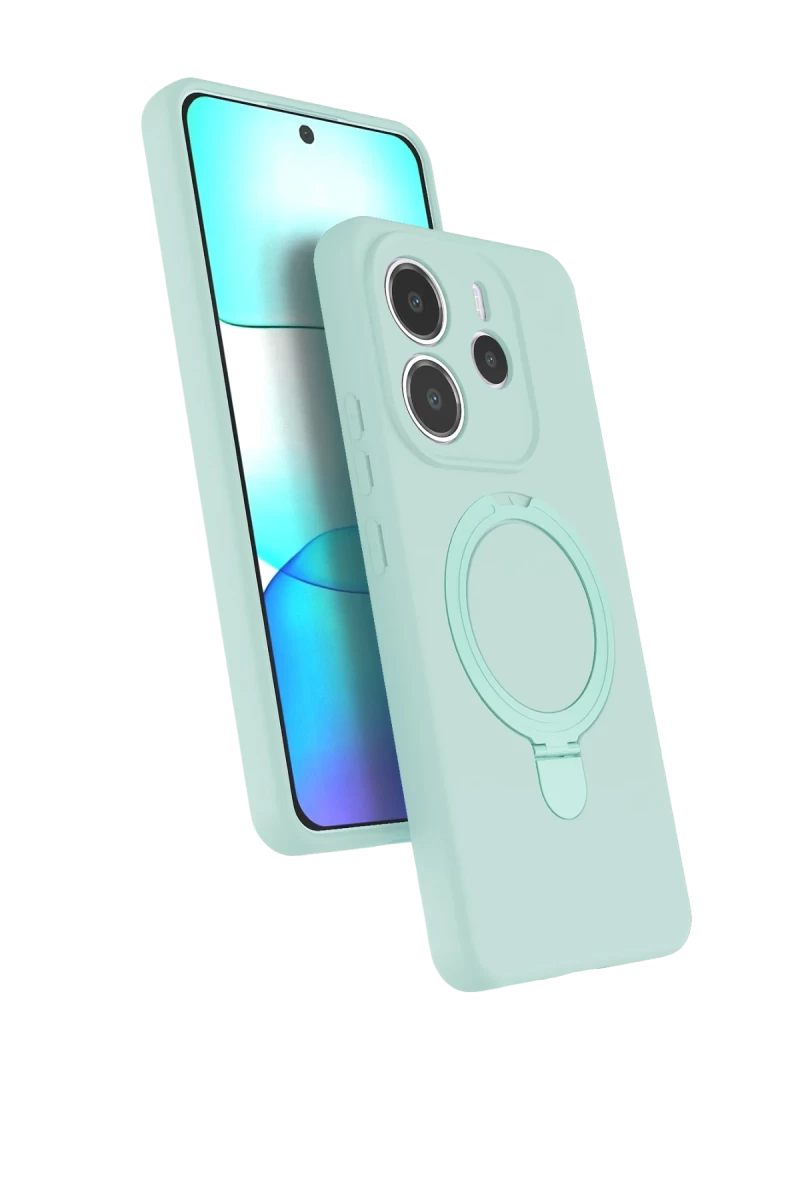 Xiaomi Redmi Note 14 4G Uyumlu Regal Magsafe Standlı Kapak - Su Yeşili