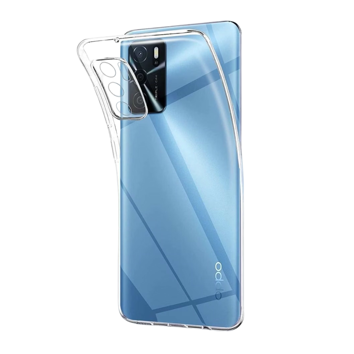 Oppo A16 Kılıf Lüx Şeffaf Silikon - Şeffaf
