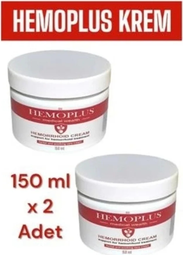 Hemoplus Bakım Kremi 150 ml x 2 Adet