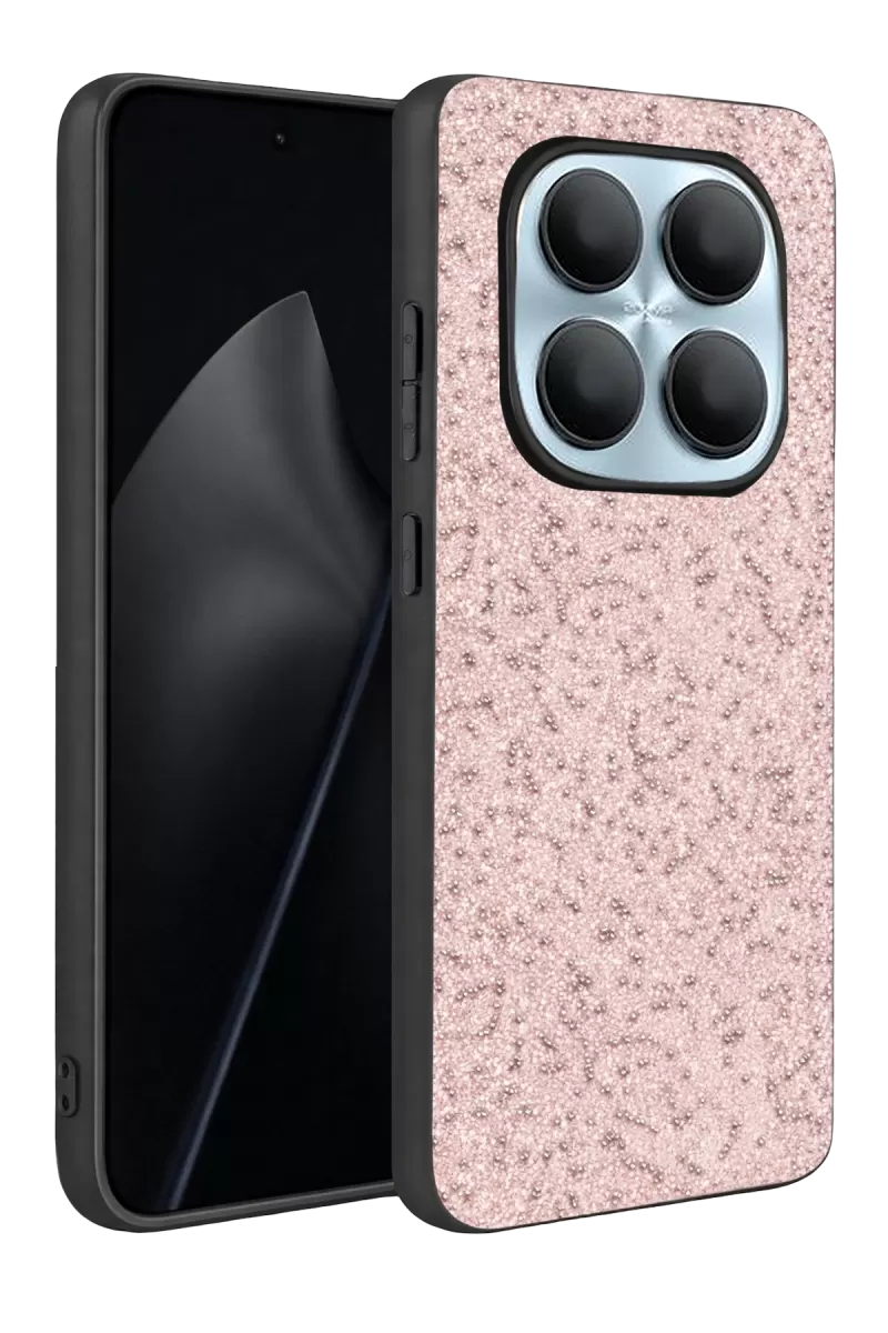 Onegif Xiaomi Redmi Note 15 Pro 5G Uyumlu Bright Simli Kapak - Pembe
