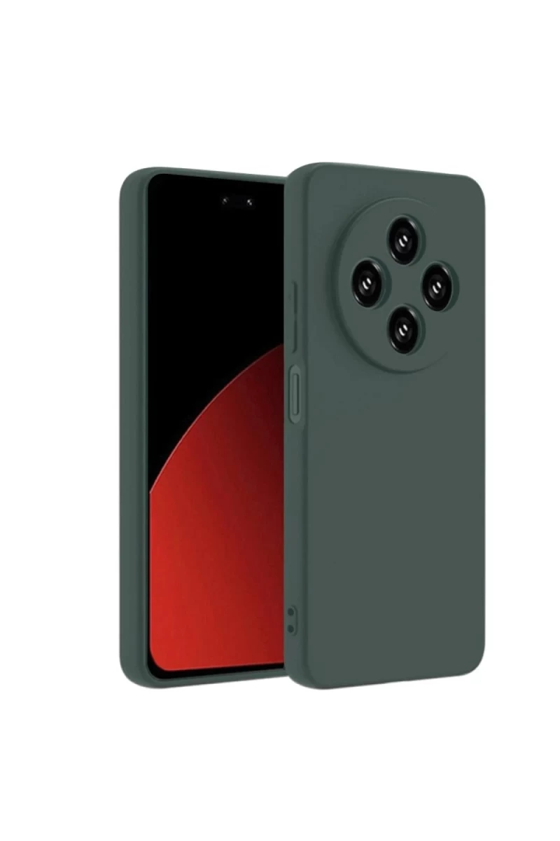 Xiaomi Redmi 14C Uyumlu Kılıf Nano içi Kadife Silikon - Koyu Yeşil