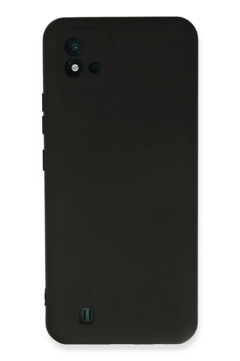 Realme C11 2021 Uyumlu Kılıf Nano içi Kadife Silikon - Siyah