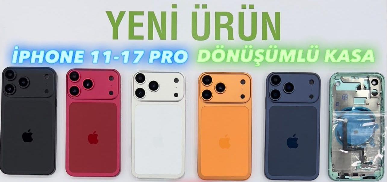 iPhone 11 Uyumlu - 17 PRO'ya Dönüşüm Kasa (SİYAH)