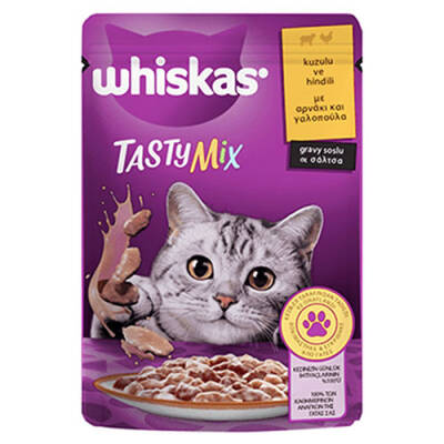 Pouch Tastymix Sos İçinde Kuzulu ve Hindili Yetişkin Kedi Konservesi 28 Adet 85 Gr