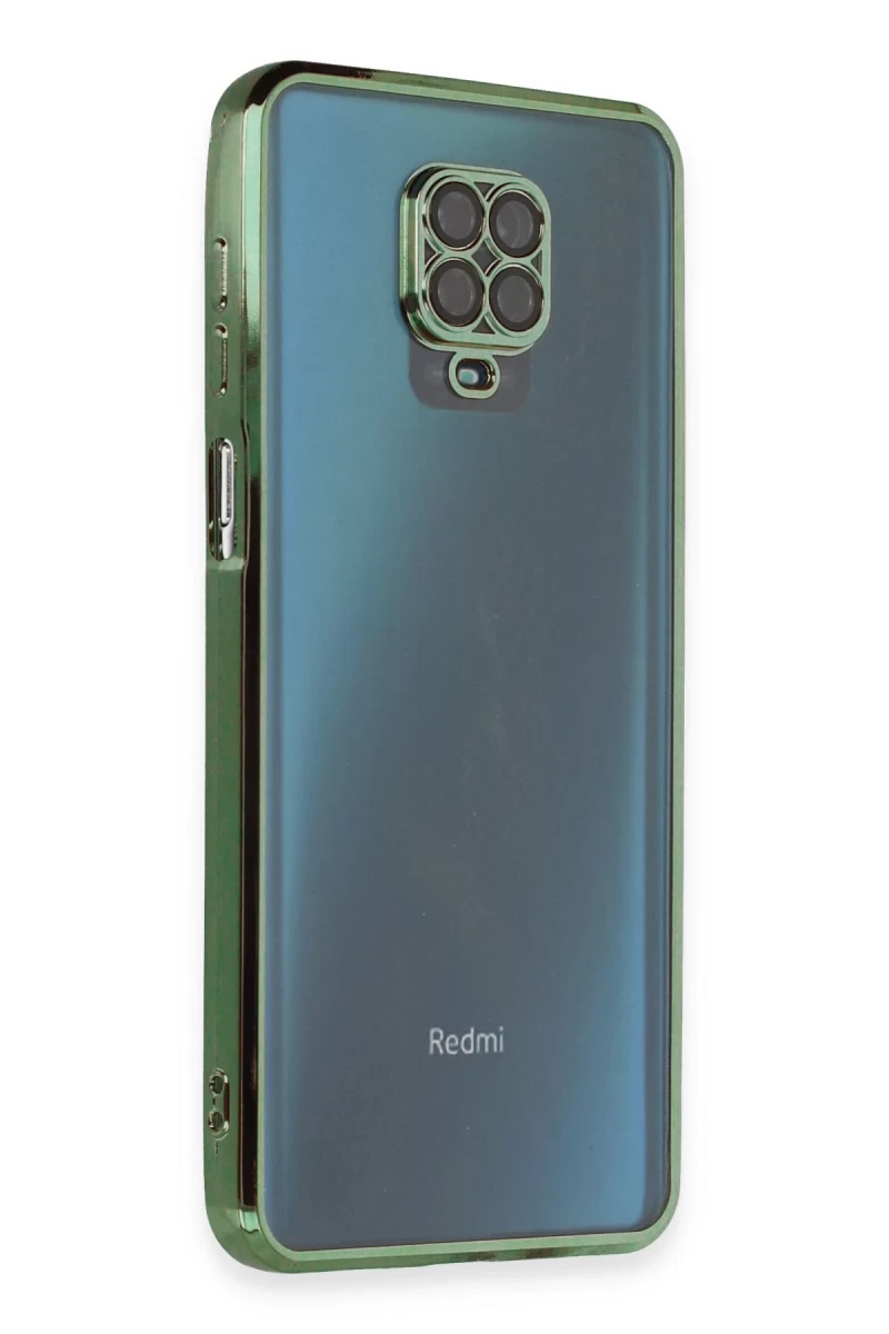 Xiaomi Redmi Note 9 Pro Uyumlu Kılıf Lensli Silikon - Yeşil