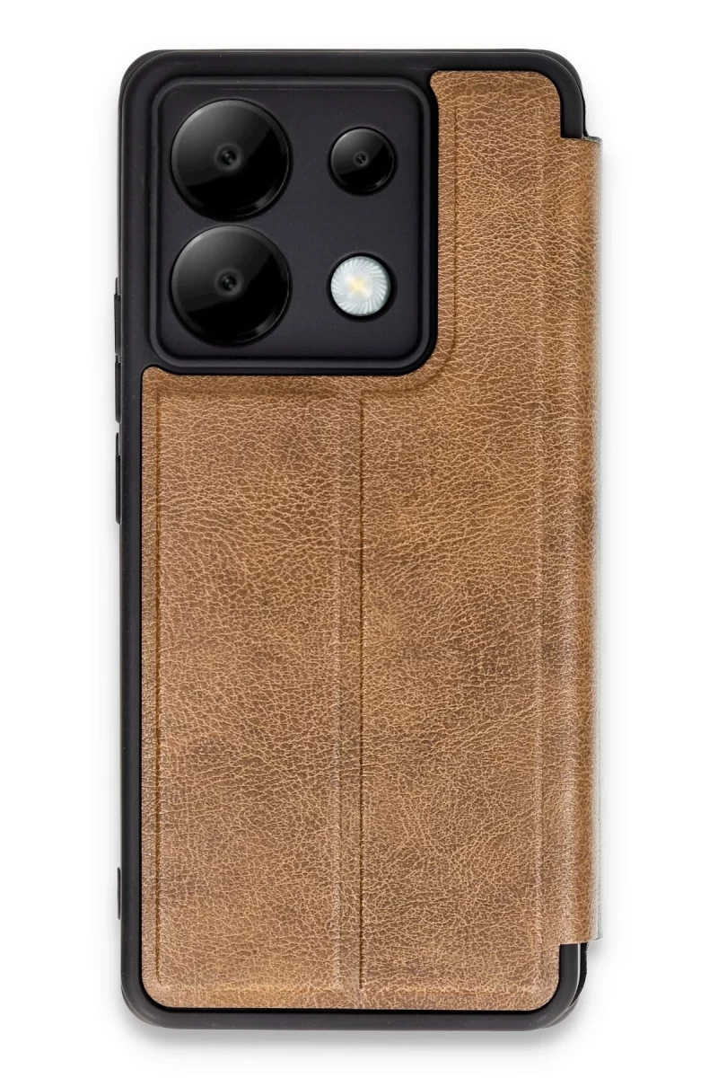 Xiaomi Redmi Note 13 Pro 5G Uyumlu Kılıf Flip Cover - Taba