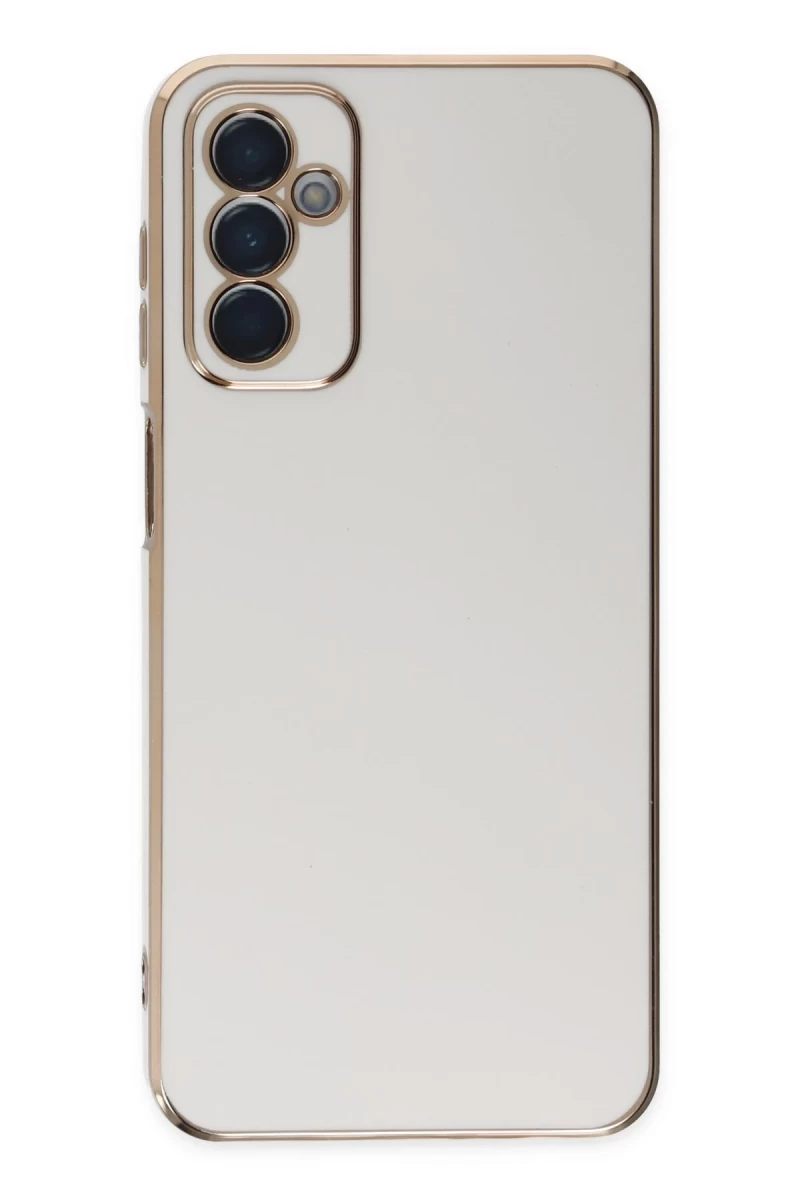 Samsung Galaxy M23 Uyumlu Kılıf Volet Silikon - Beyaz
