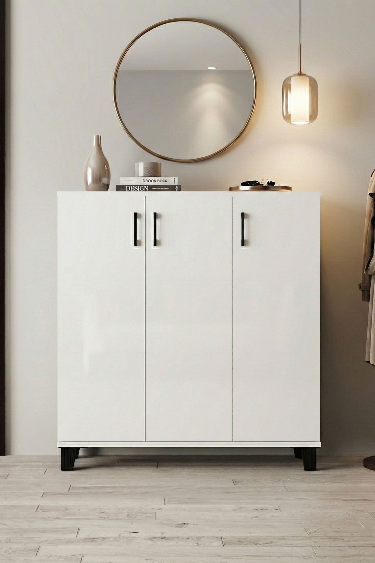 Ayakkabılık Dolabı Beyaz 105 cm