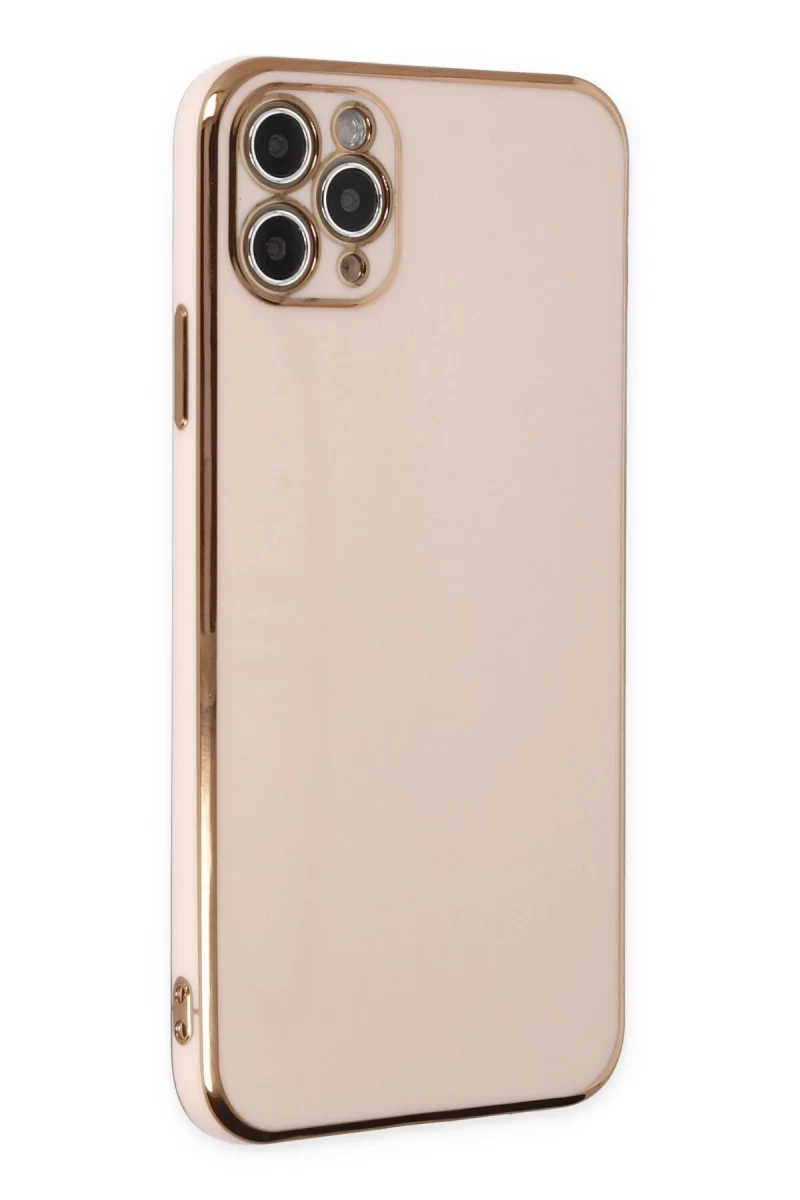 Apple iPhone 11 Pro Max Uyumlu Kılıf Volet Silikon - Pembe