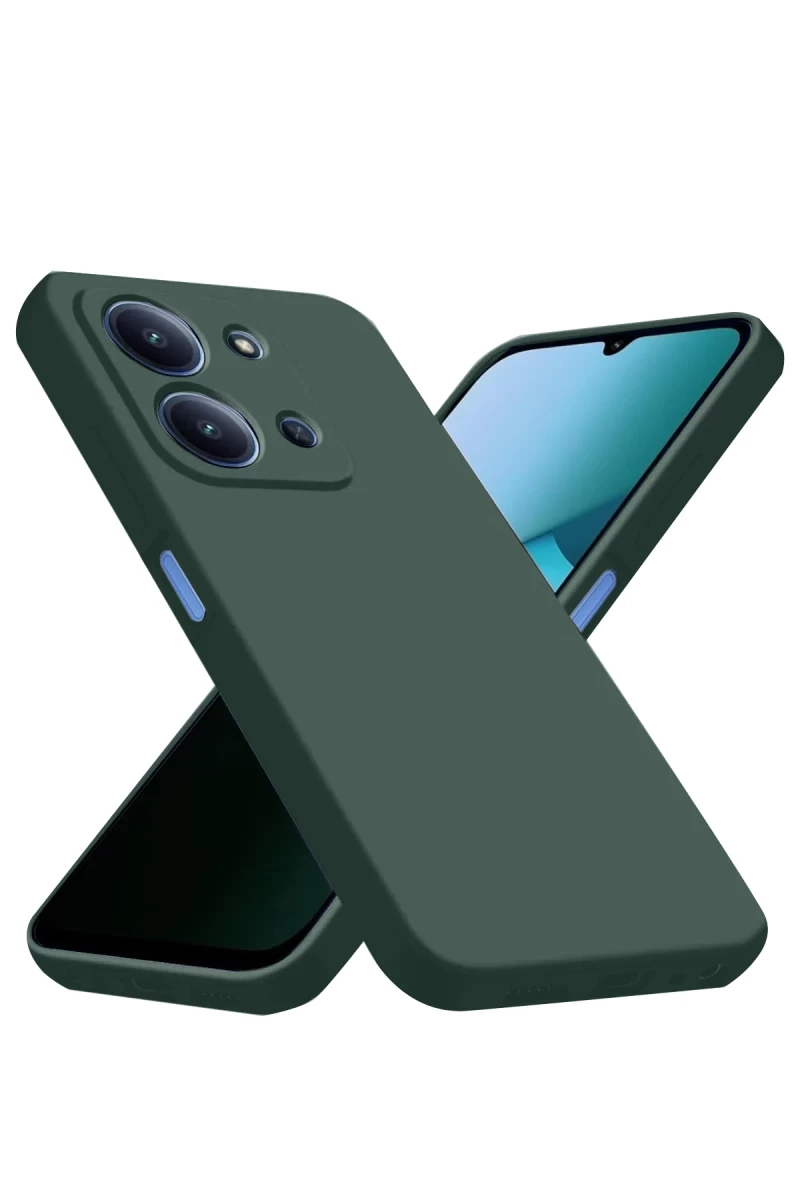 Xiaomi Redmi 15C 4G Uyumlu Nano içi Kadife Silikon - Koyu Yeşil