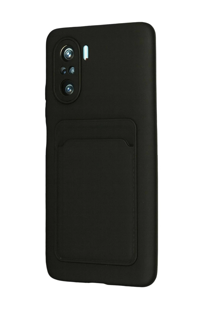 Xiaomi Poco F3 Uyumlu Kılıf Kelvin Kartvizitli Silikon - Siyah