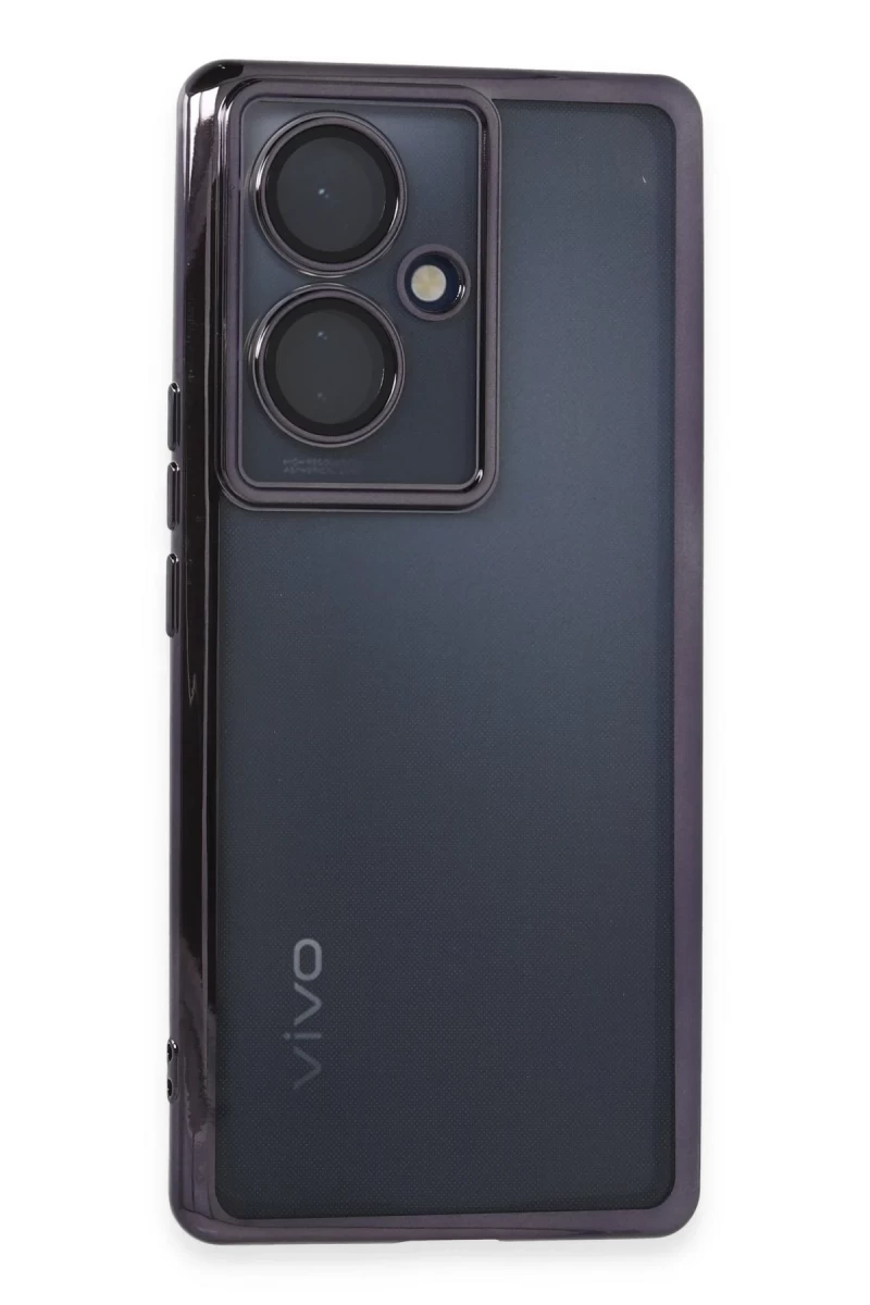Vivo V29 Lite Uyumlu Kılıf Lensli Silikon - Mor