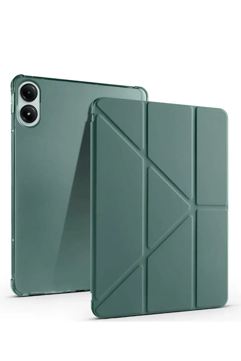 Xiaomi Redmi Pad SE 4G Uyumlu Kılıf Kalemlikli Mars Tablet Kılıfı - Koyu Yeşil