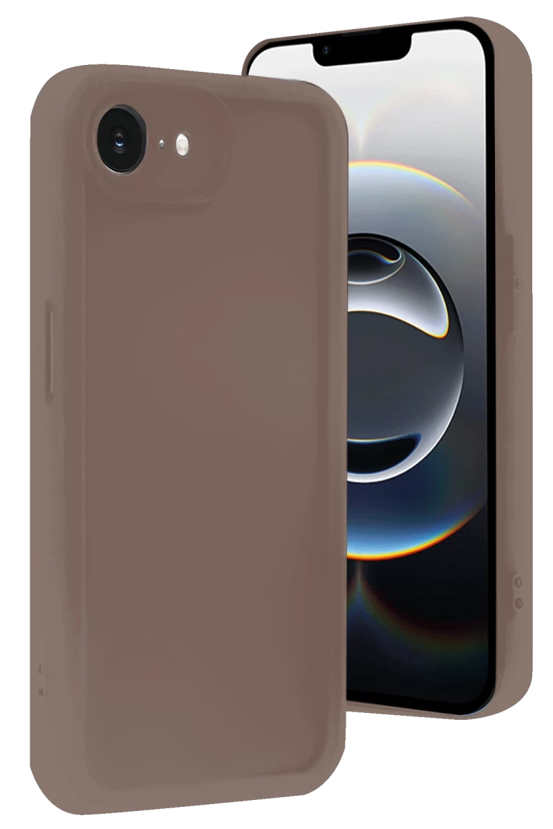 Apple iPhone 16E Uyumlu Kılıf Viera Silikon - Kahverengi